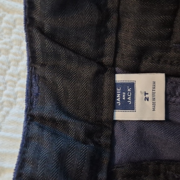 Janie and Jack boys 2T blue velvety dress pants adjustable waist VVGUC - Picture 3 of 7